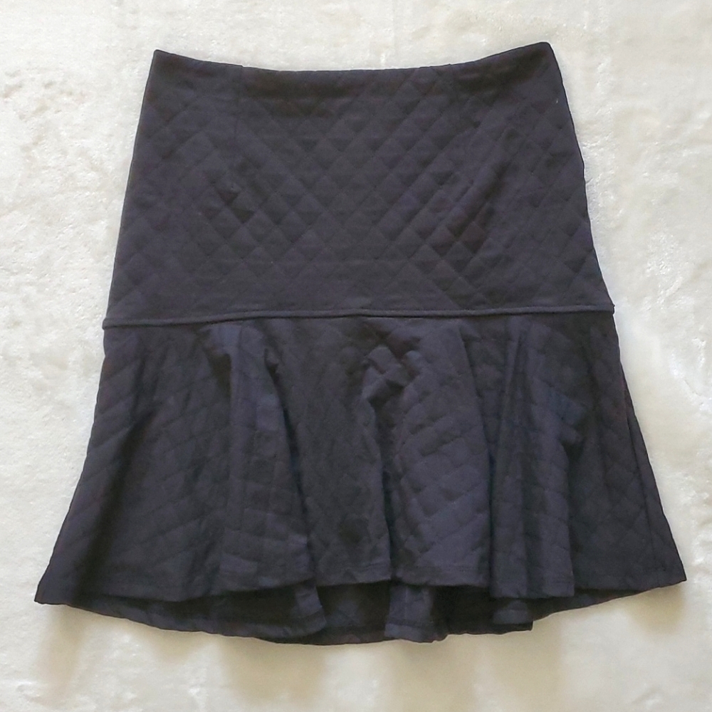 David Lerner Gray Stitched Skirt S